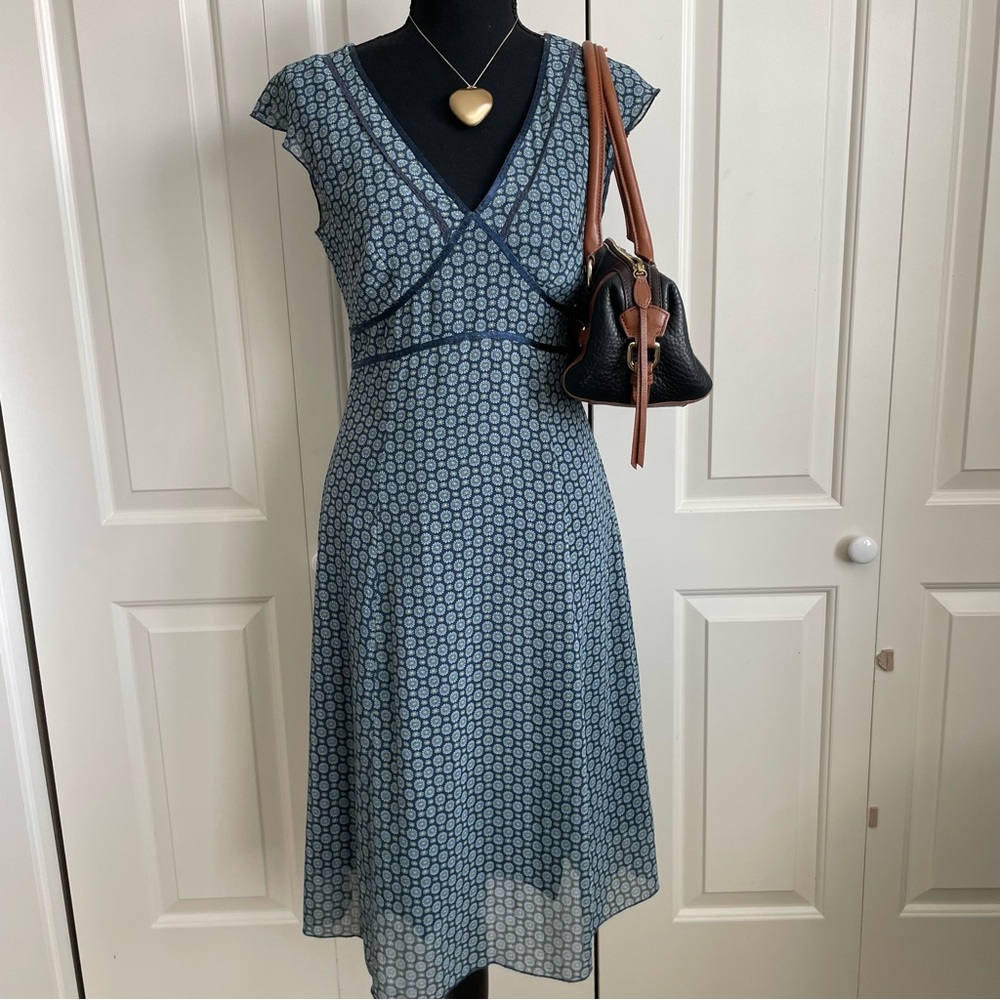 Vintage Floral 90s Midi Dress
